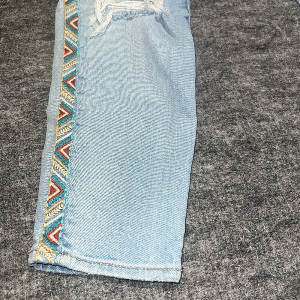 Driftwood Women's Jeans Gizelle embroidered side panels 28 waist 5-pocket - Picture 2 of 9
